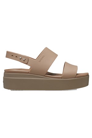 Crocs Brooklyn Low Wedge Kadın Sandalet 206453-2EL Kahverengi