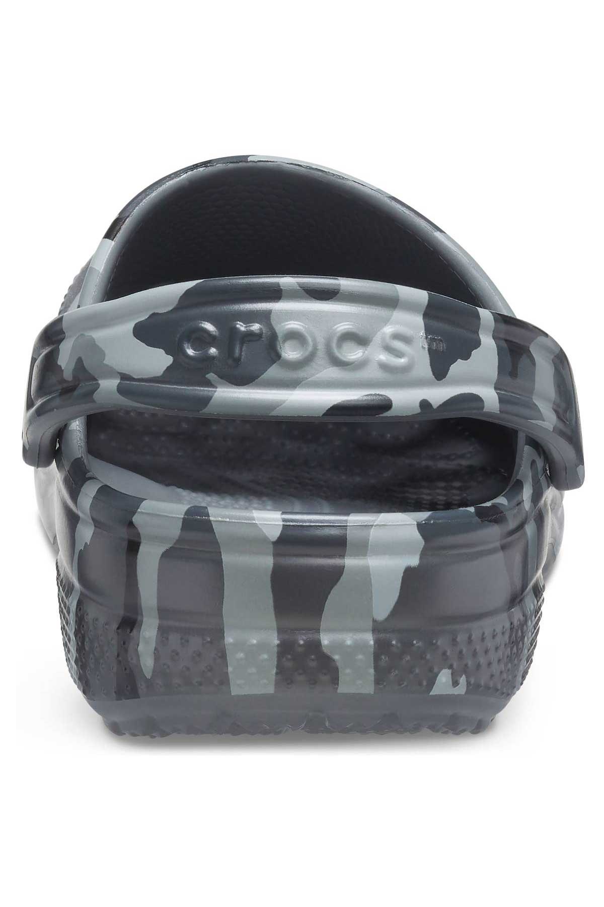 Crocs Classic Printed Camo Clog Unisex Terlik 206454-0IE Gri