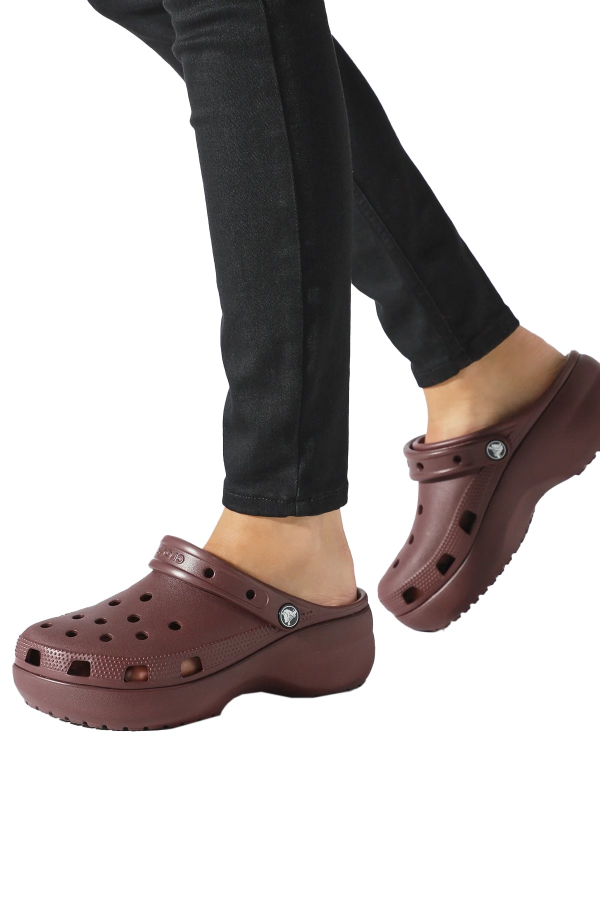 Crocs Classic Platform Clog Kadın Terlik 206750-6WD Bordo