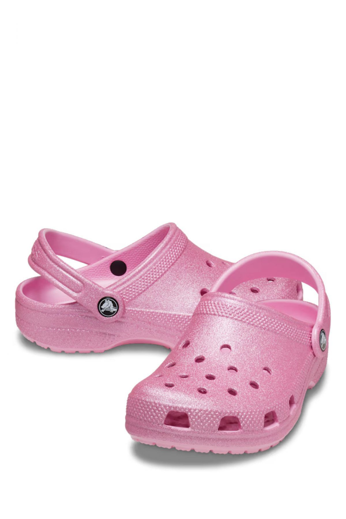Crocs Classic Glitter Clog Çocuk Sandalet 206993-6XE Pembe