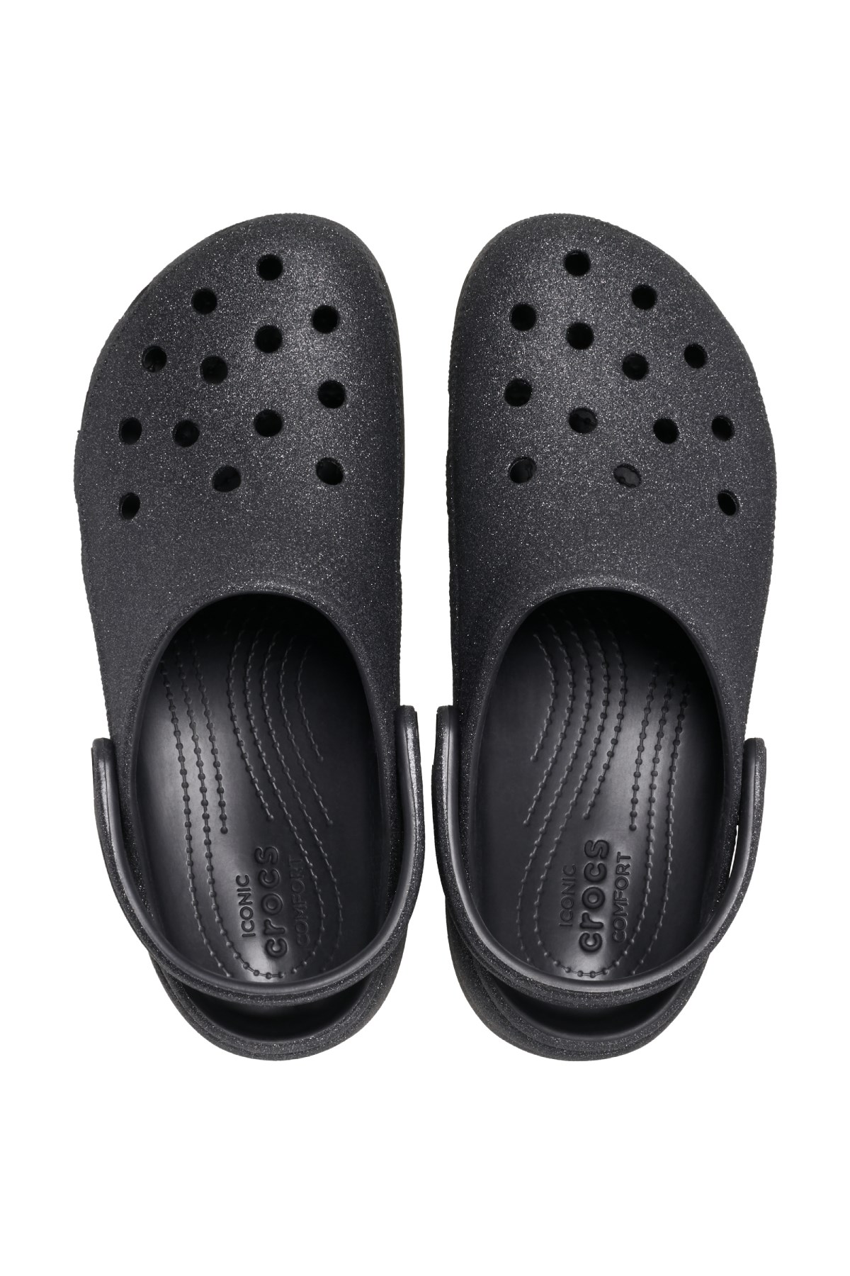 Crocs Classic Platform Glitter Kadın Sandalet 207241-001 Siyah