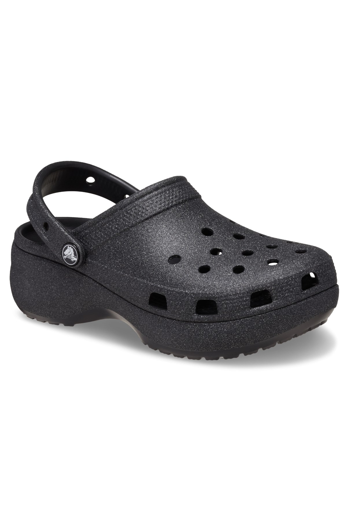 Crocs Classic Platform Glitter Kadın Sandalet 207241-001 Siyah