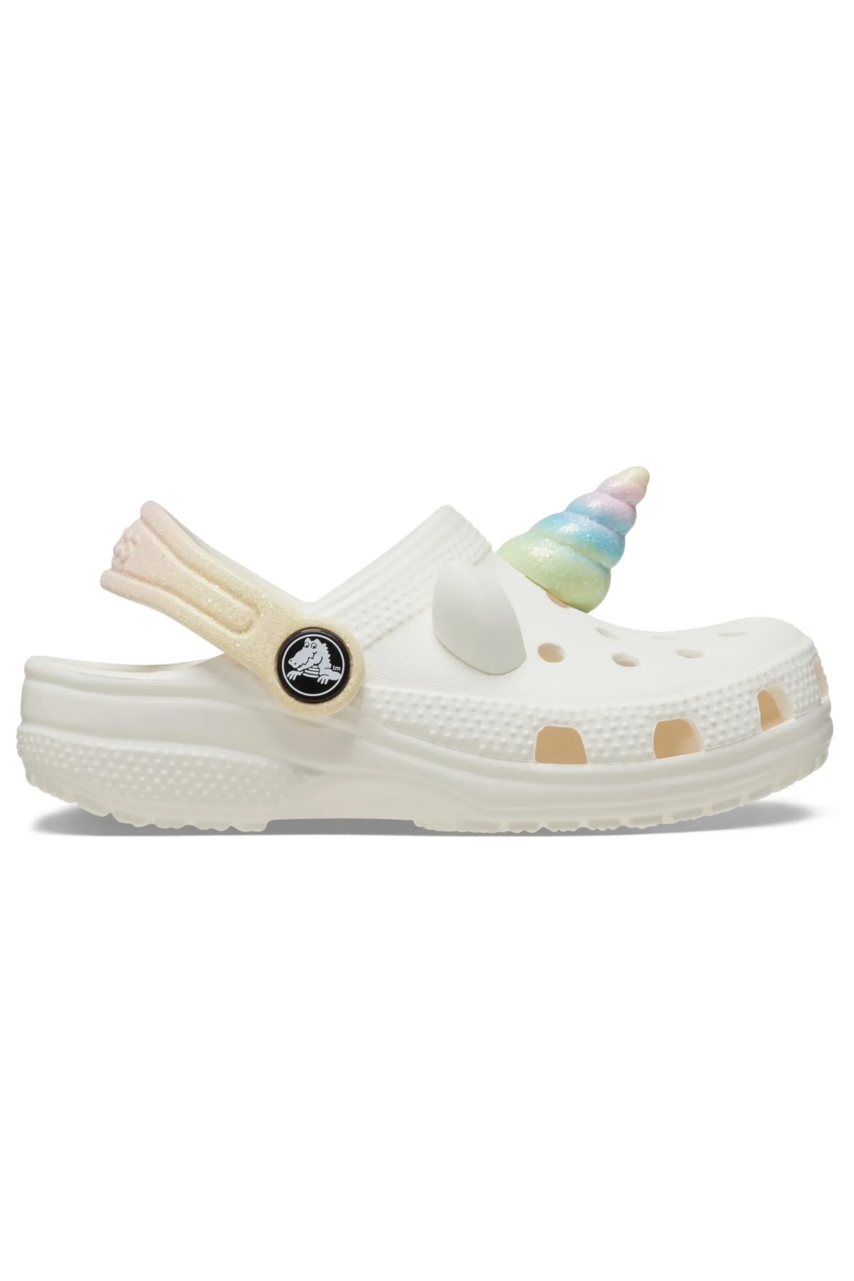 Crocs Classic IAM Rainbow Çocuk Terlik 209701-0WV Beyaz