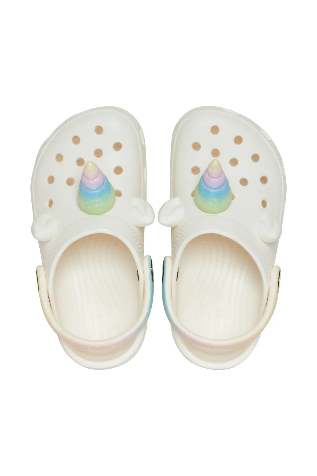 Crocs Classic IAM Rainbow Çocuk Terlik 209701-0WV Beyaz