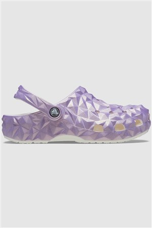 Crocs Classic Iridescent Geo Kadın Terlik 209841-100 Mor