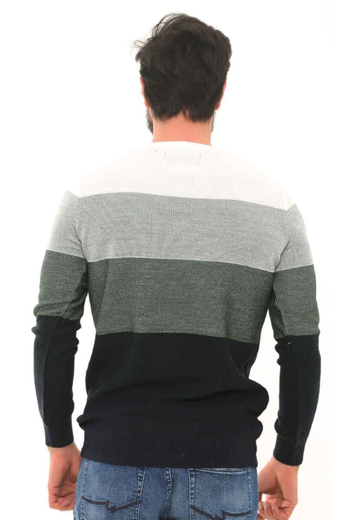 Cazador Erkek Bisiklet Yaka Kazak 20KCEEO03004 Yeşil