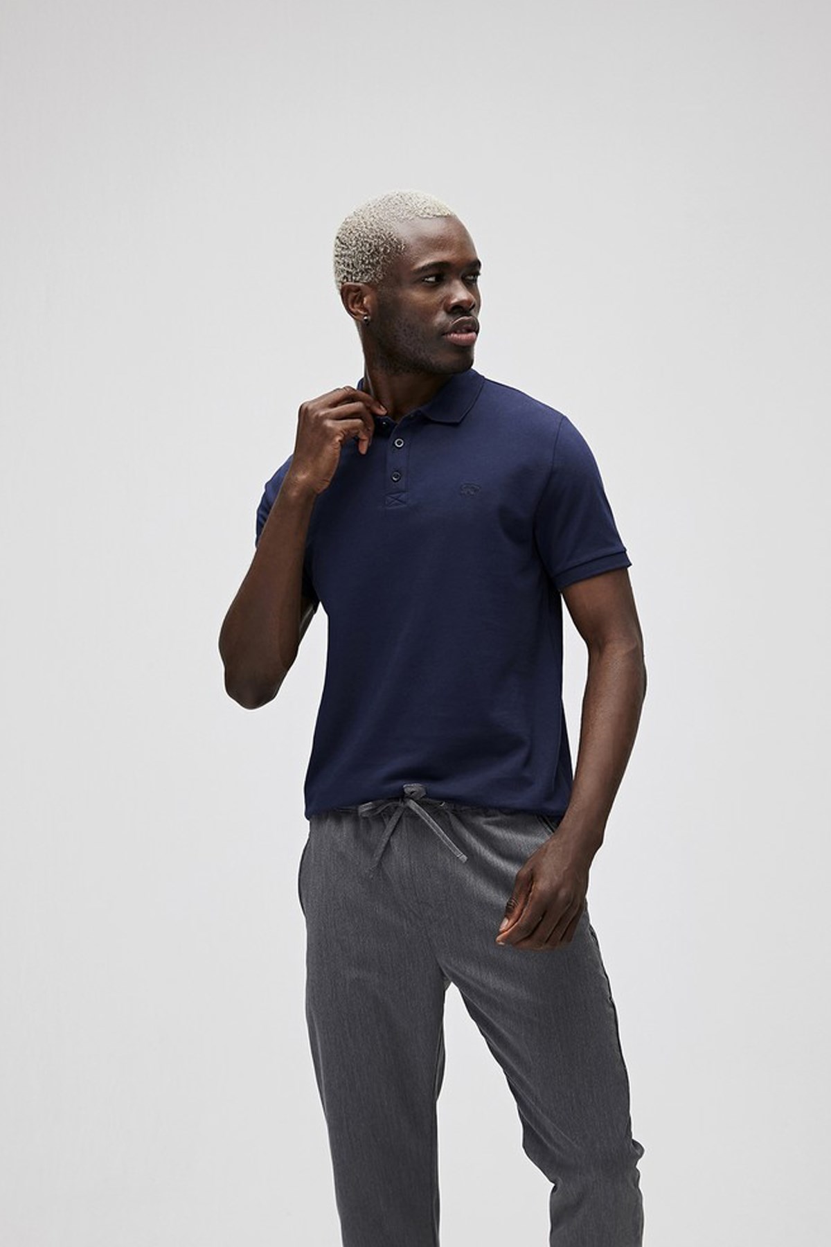 Bad Bear Stark Erkek Polo Tişört 21.01.07.051 Lacivert