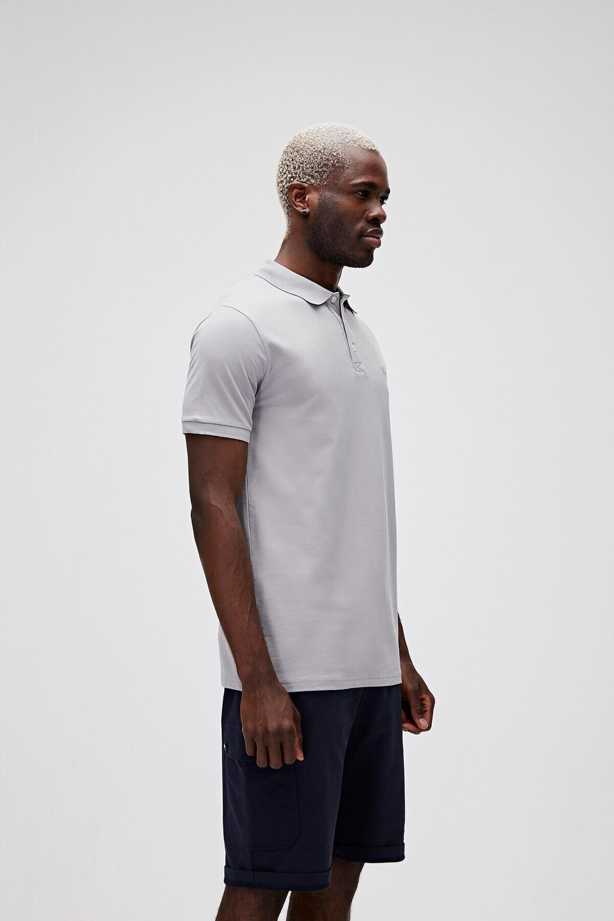 Bad Bear Stark Erkek Polo Tişört 21.01.07.051.OS Gri