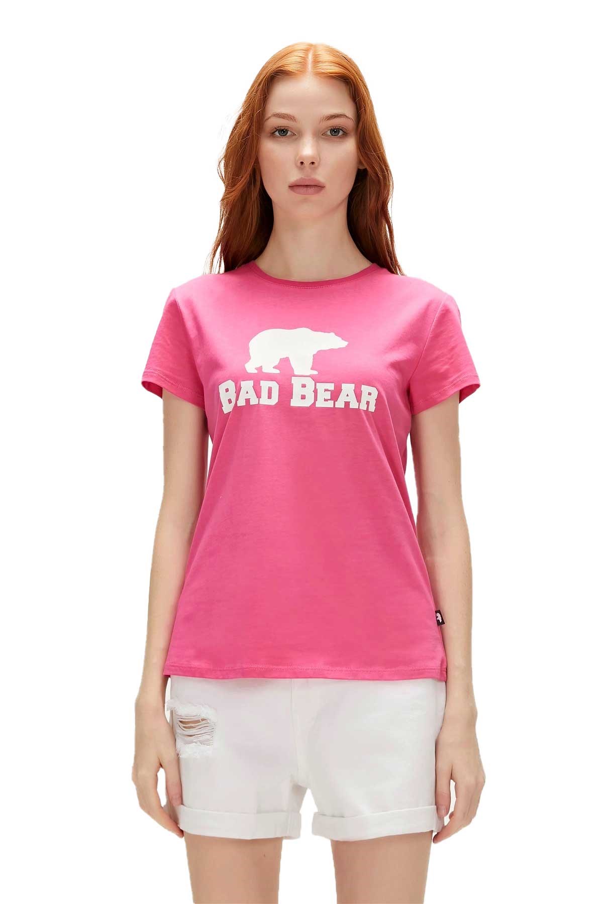 Bad Bear Logo Kadın Tişört 21.03.07.010-C124 Pembe