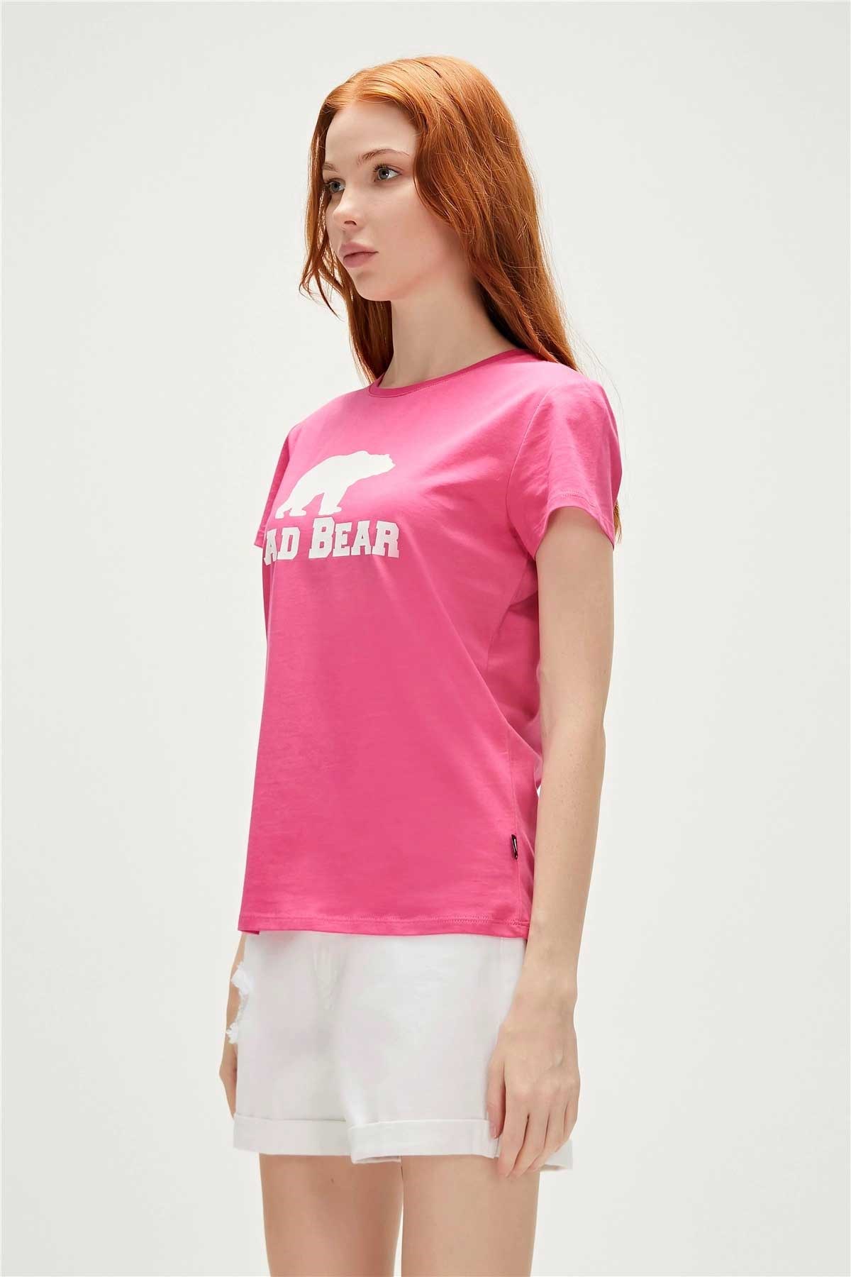 Bad Bear Logo Kadın Tişört 21.03.07.010-C124 Pembe