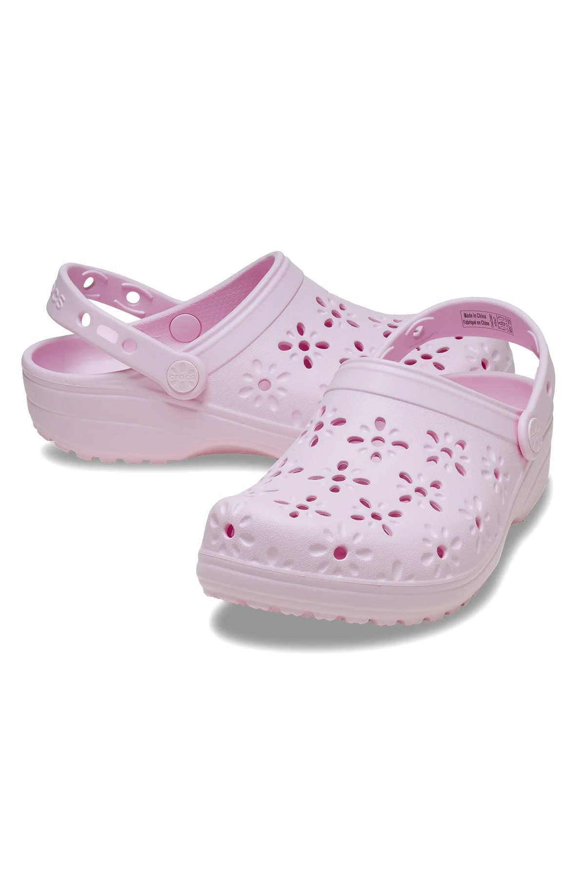 Crocs Classic Floral Cut Unisex Terlik 210927-6ZW Pembe