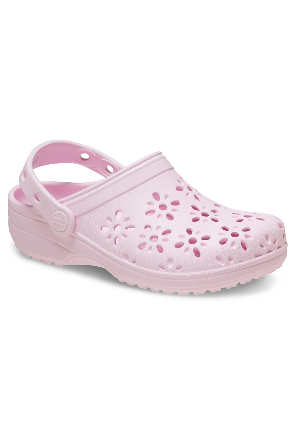 Crocs Classic Floral Cut Çocuk Terlik 210943-6ZW Pembe