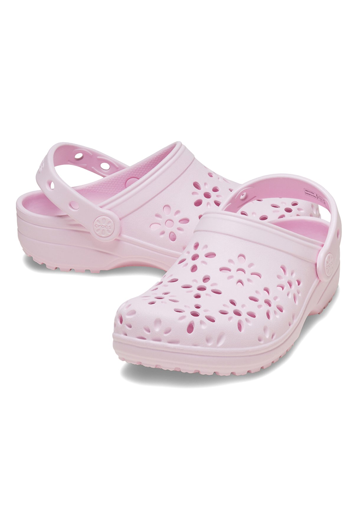 Crocs Classic Floral Cut Çocuk Terlik 210943-6ZW Pembe