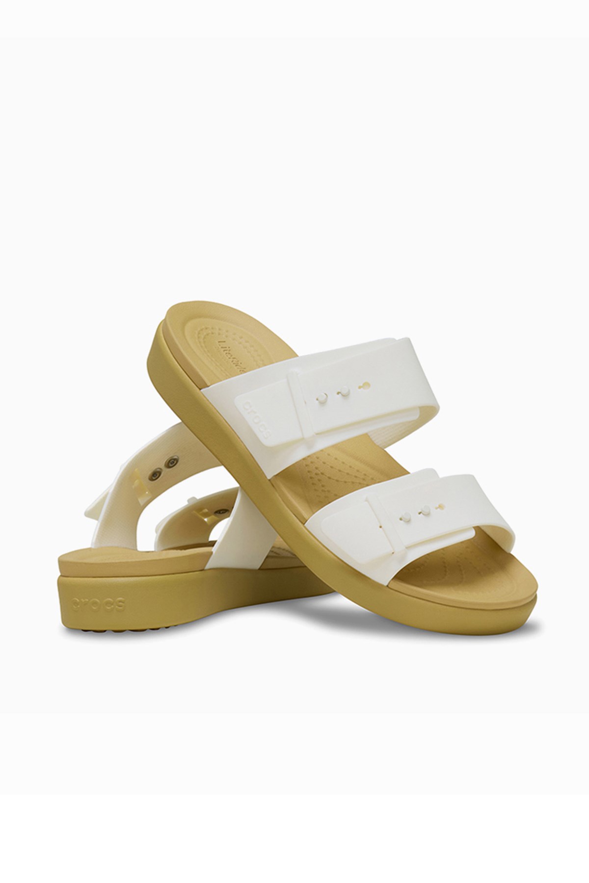Crocs Brooklyn Buckle Kadın Terlik 211215-00O Beyaz