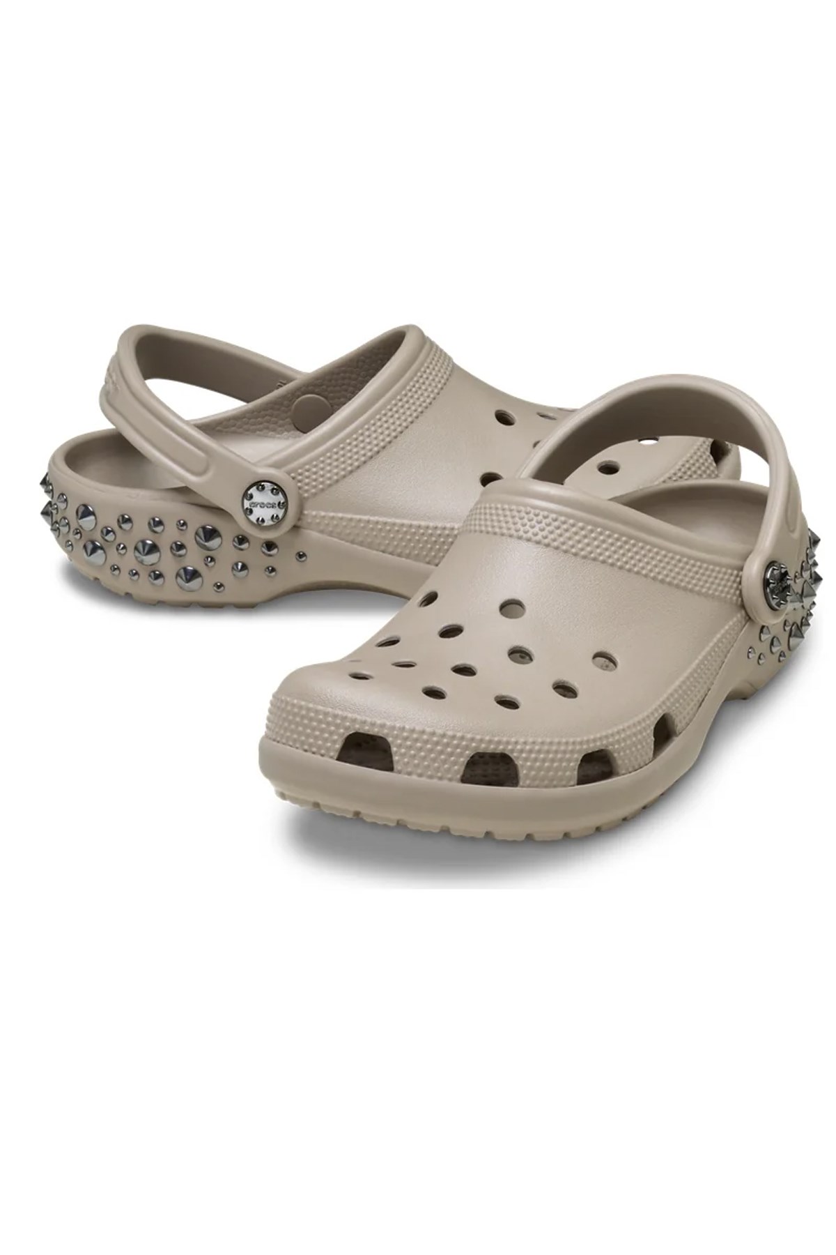 Crocs Classic Studded Clog Unisex Sandalet 211596-214 Kahverengi