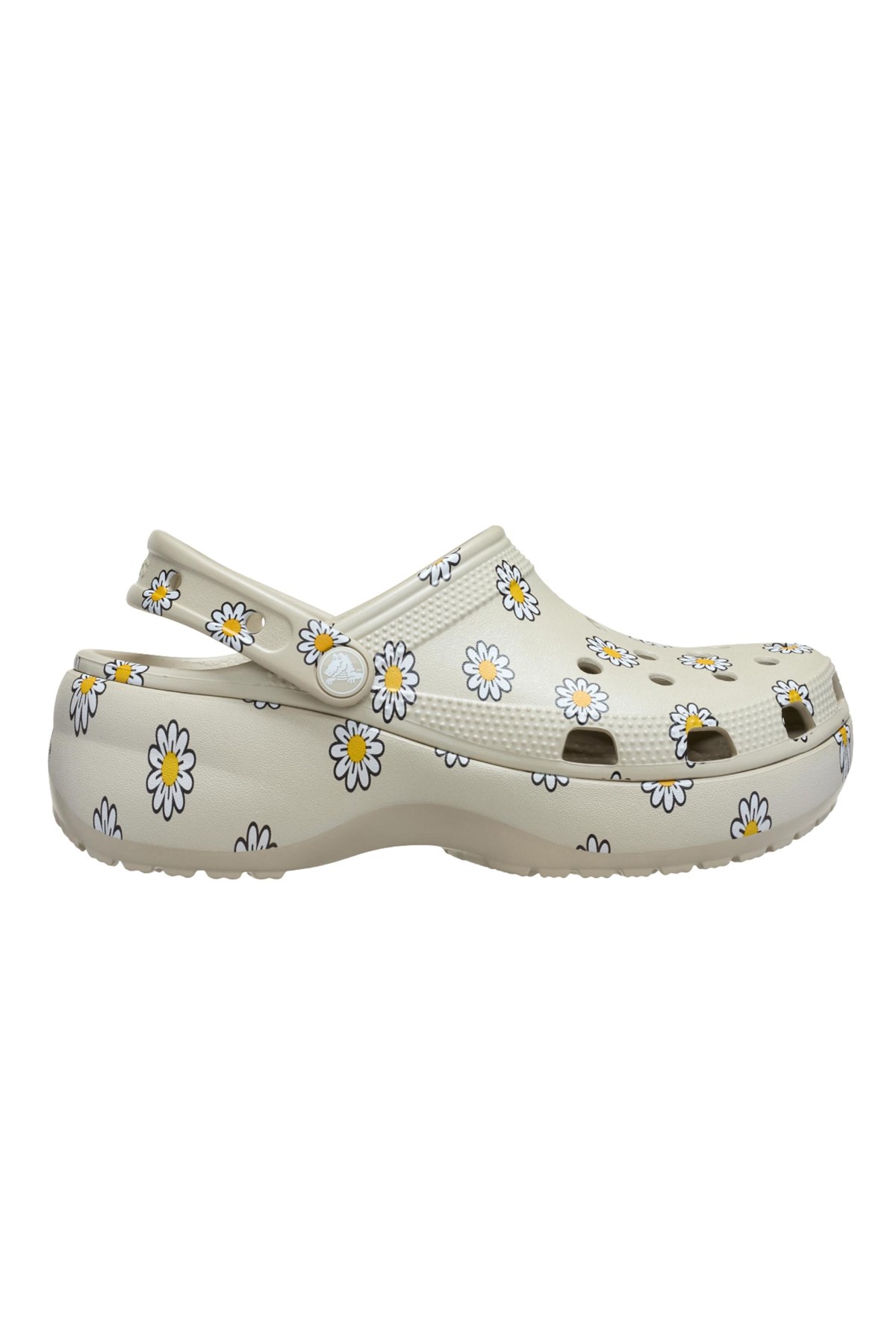 Crocs Classic Platform Floral Kadın Terlik 212668-1WY Bej