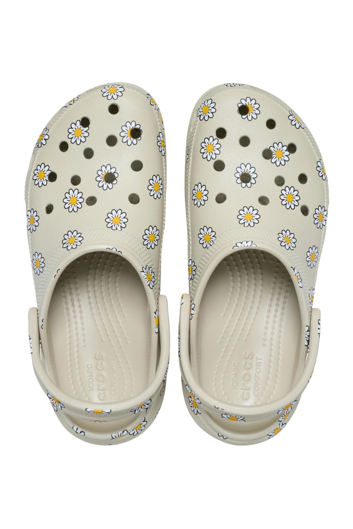 Crocs Classic Platform Floral Kadın Terlik 212668-1WY Bej