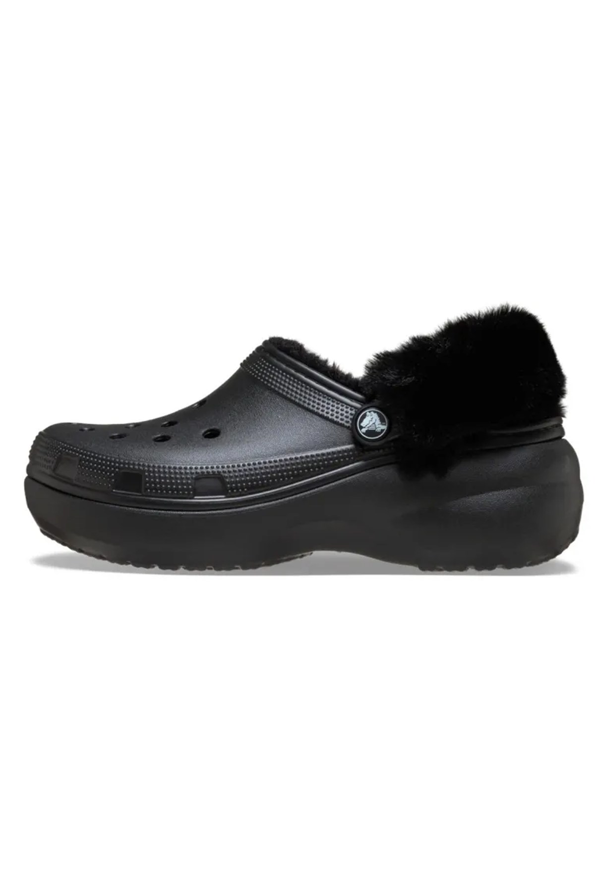 Crocs Classic Platform Fuzz Kadın Sandalet 212854-001 Siyah