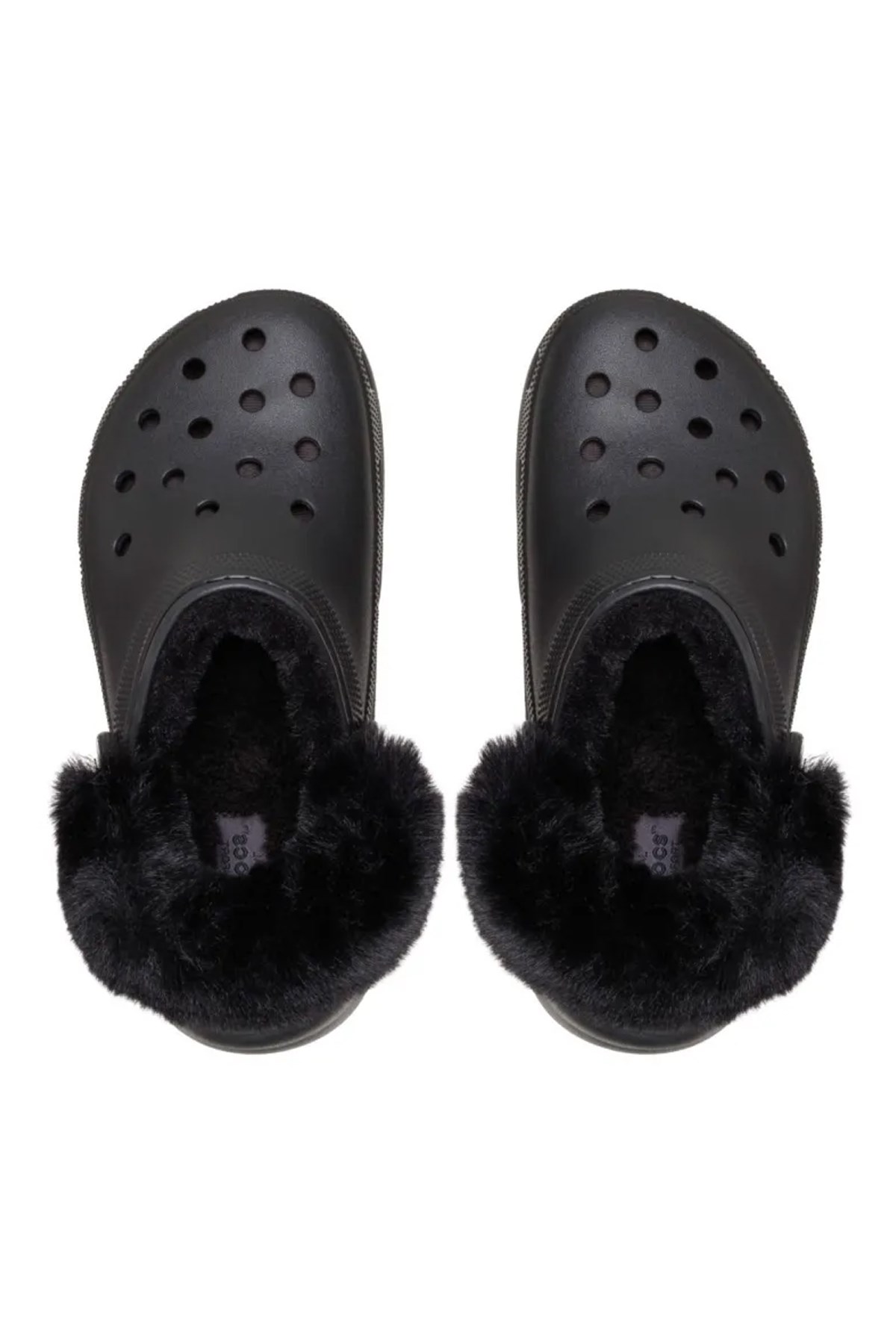 Crocs Classic Platform Fuzz Kadın Sandalet 212854-001 Siyah