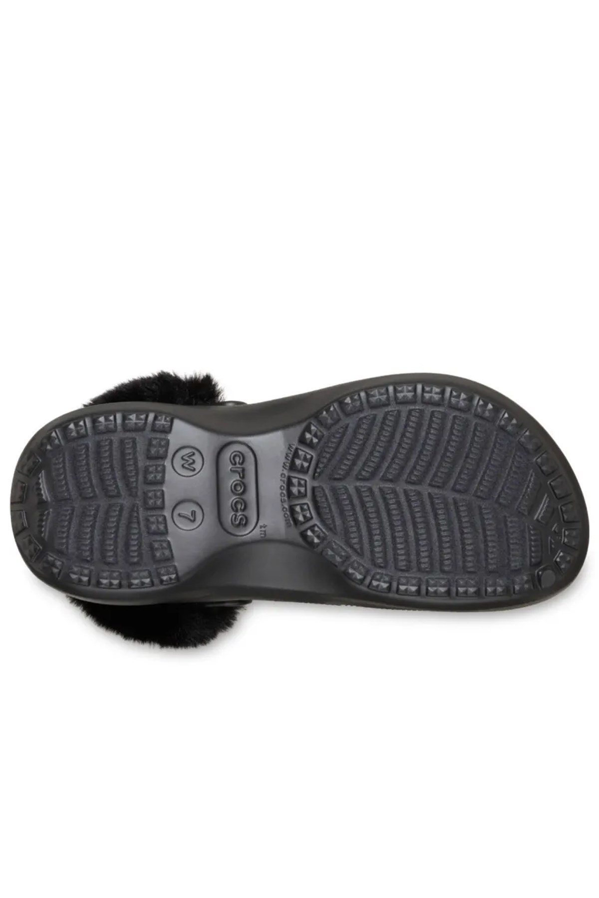 Crocs Classic Platform Fuzz Kadın Sandalet 212854-001 Siyah