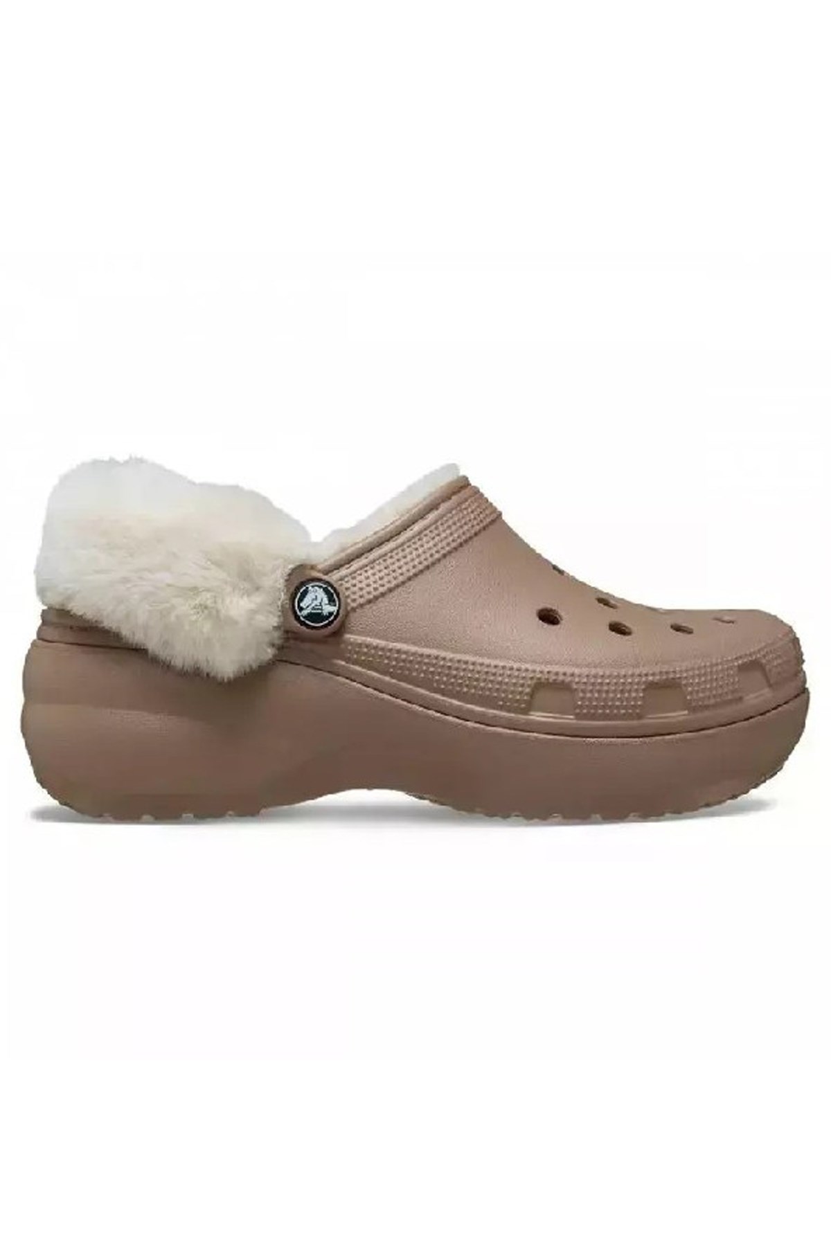Crocs Classic Platform Fuzz Kadın Sandalet 212854-2Q9 Kahverengi