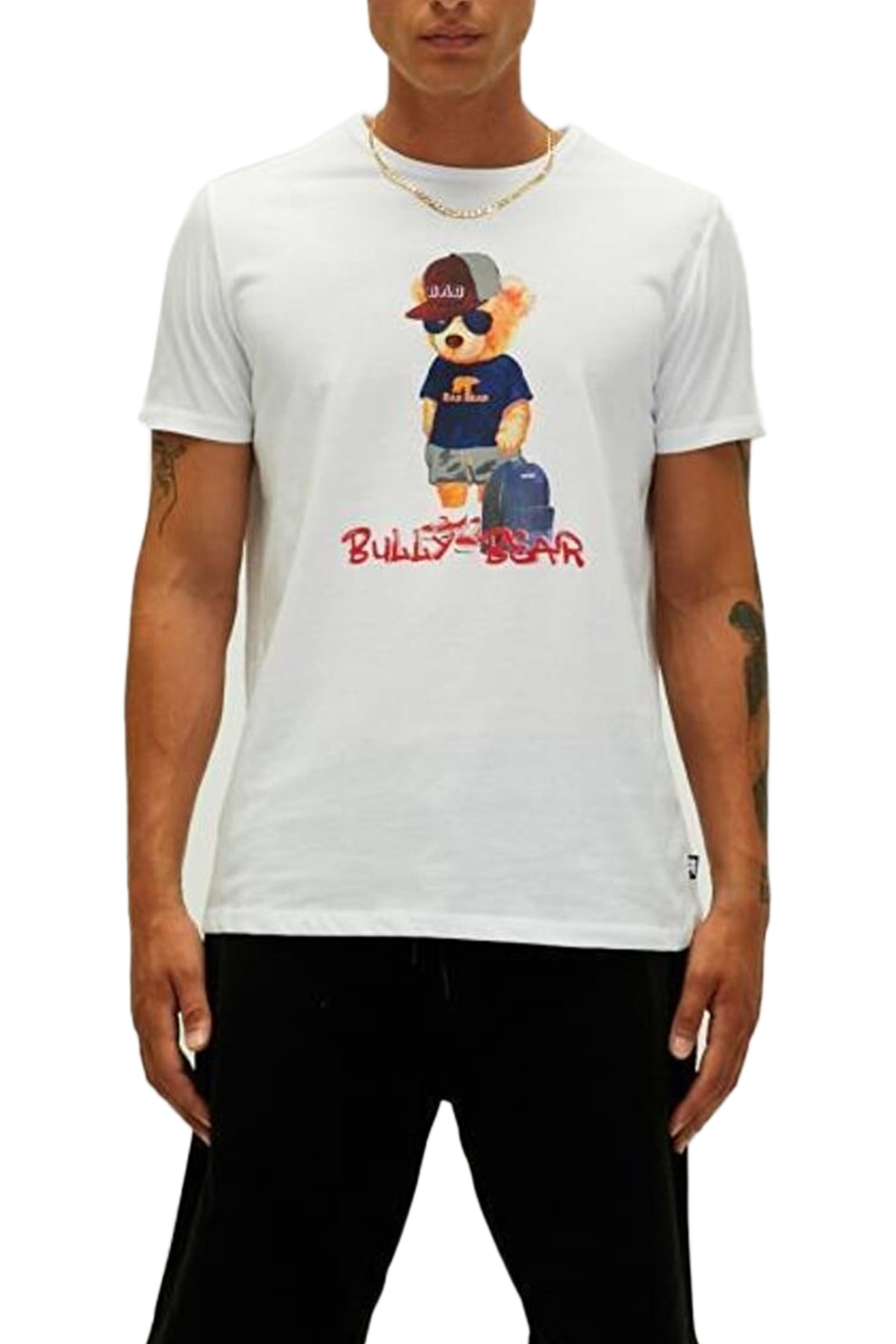 Bad Bear Bull Erkek Tişört 22.01.07.004 Beyaz