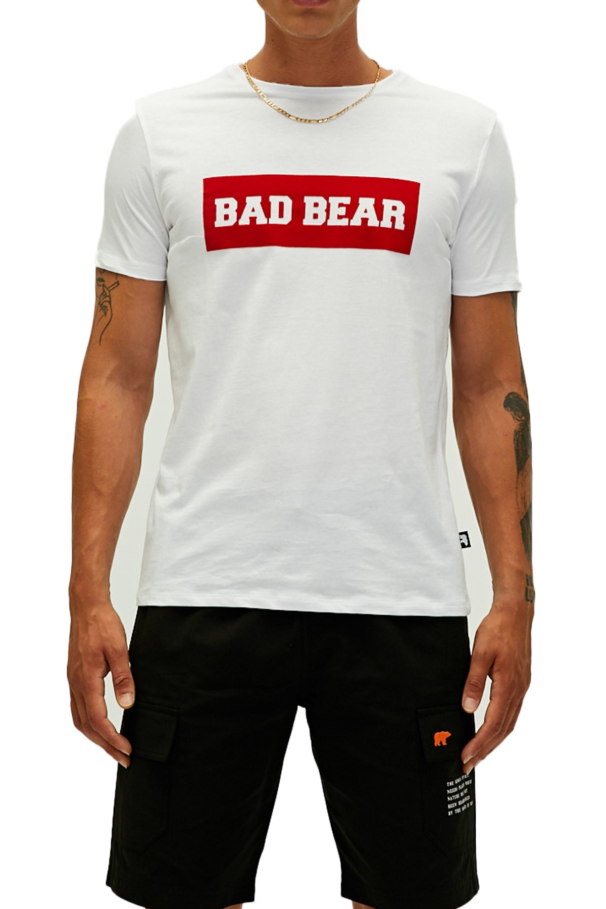 Bad Bear Flog Erkek Tişört 22.01.07.013 Beyaz