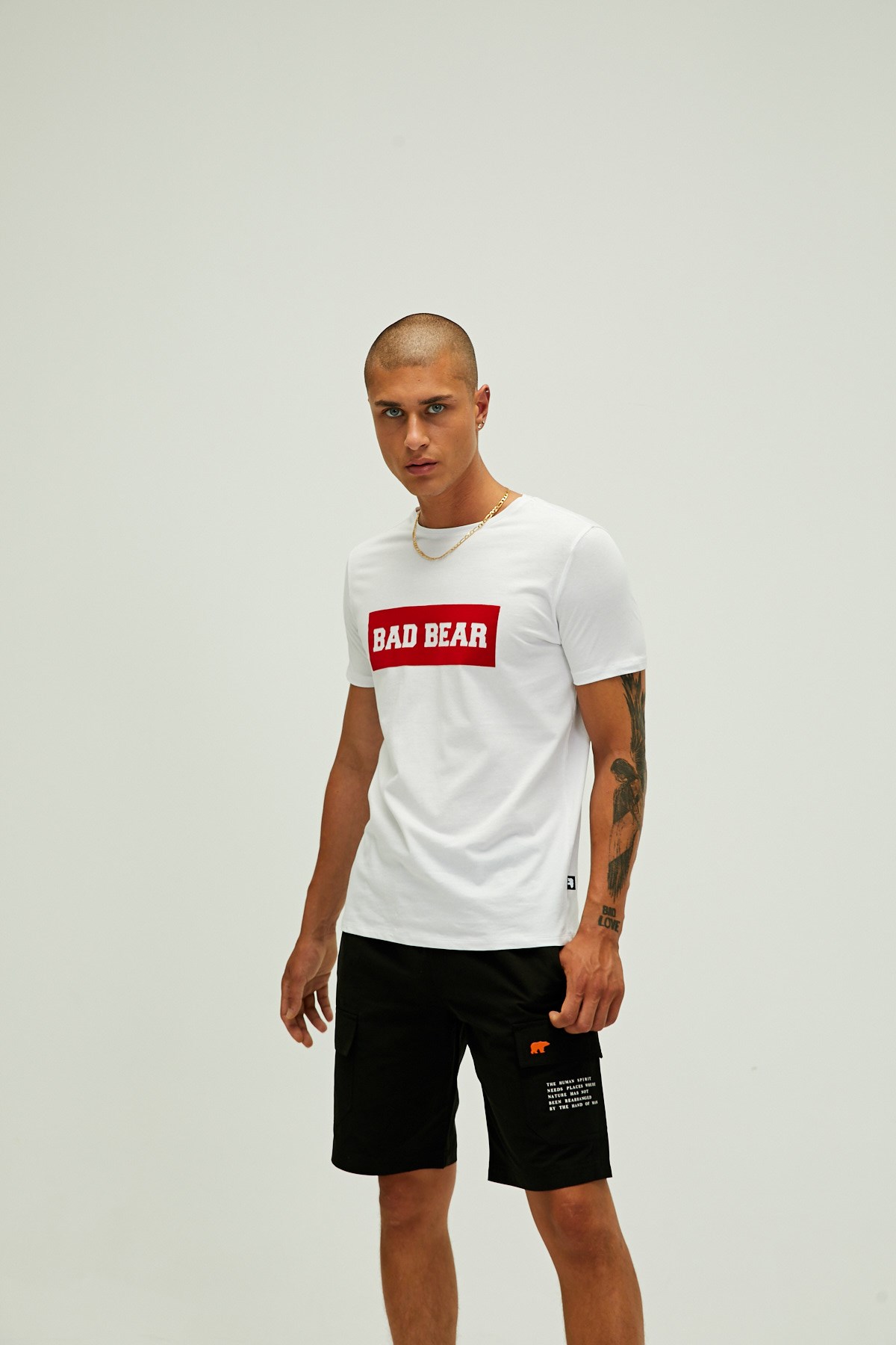 Bad Bear Flog Erkek Tişört 22.01.07.013 Beyaz