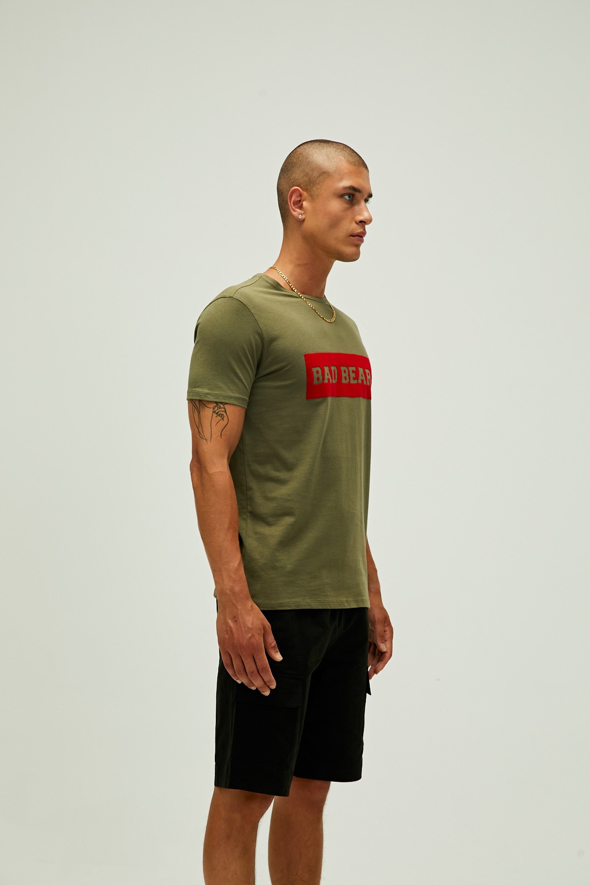 Bad Bear Flog Erkek Tişört 22.01.07.013 Haki