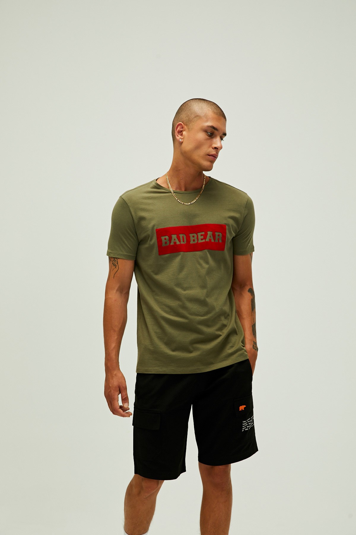 Bad Bear Flog Erkek Tişört 22.01.07.013 Haki