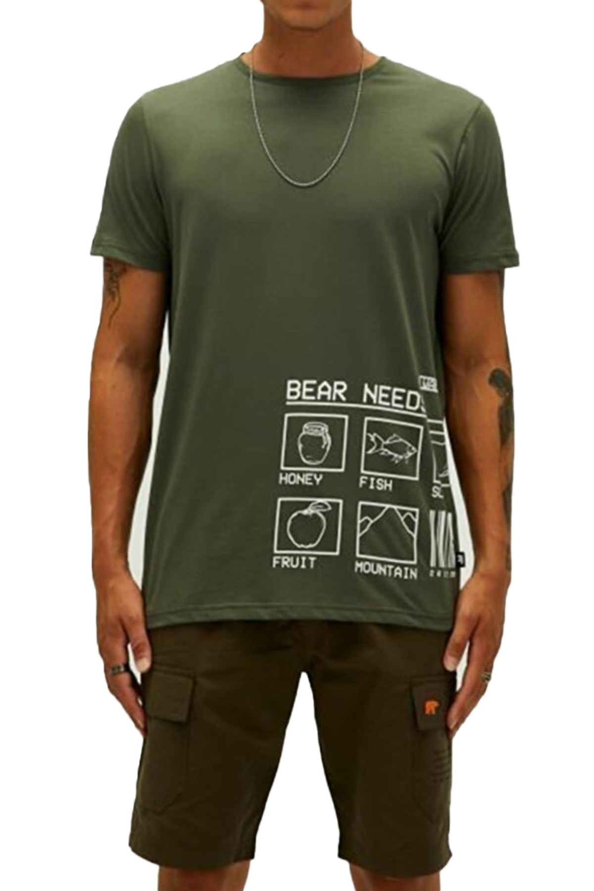 Bad Bear Needs Erkek Tişört 22.01.07.016 Haki