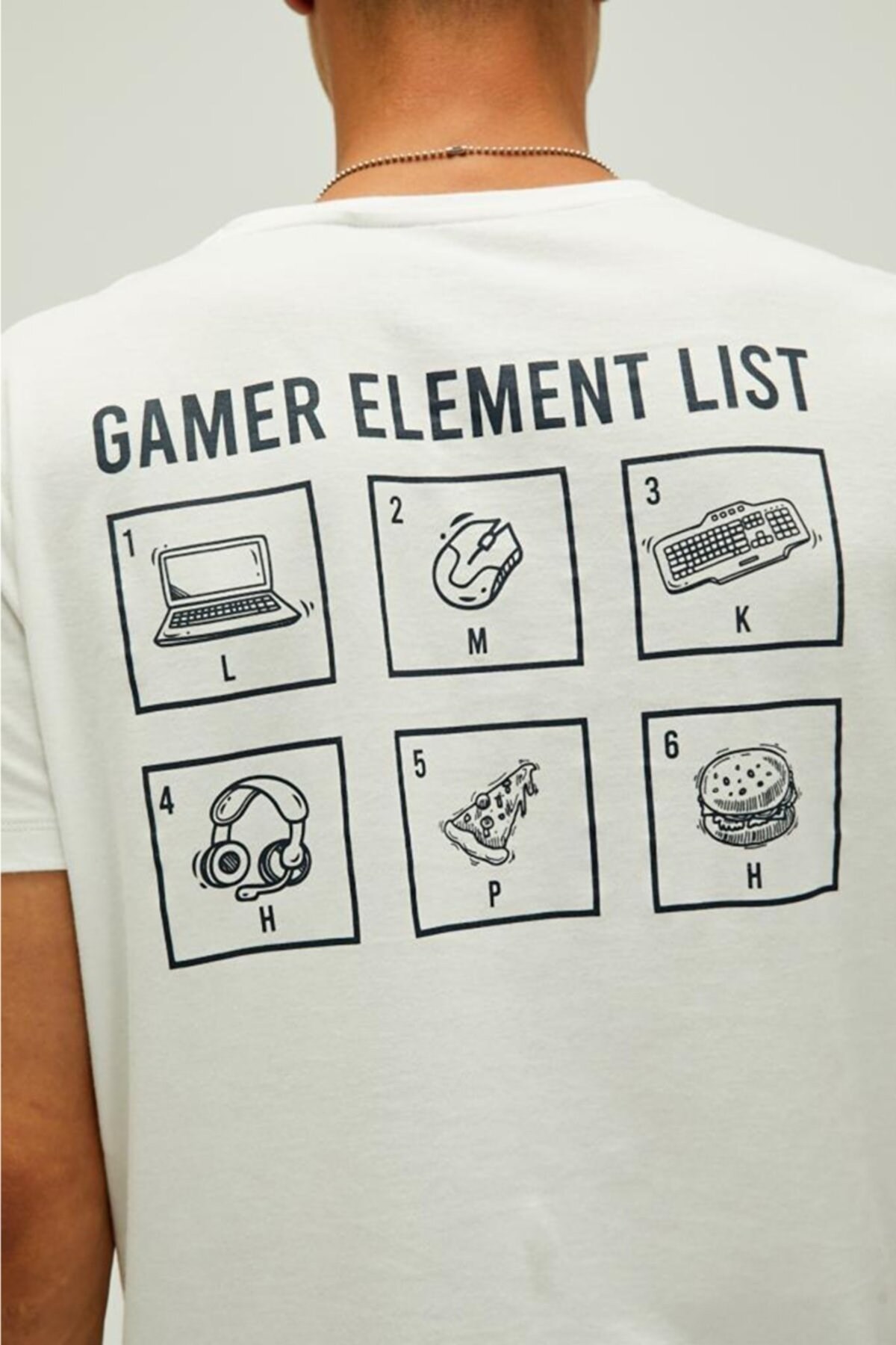 Bad Bear Gamer Element Erkek Tişört 22.01.07.025 Beyaz