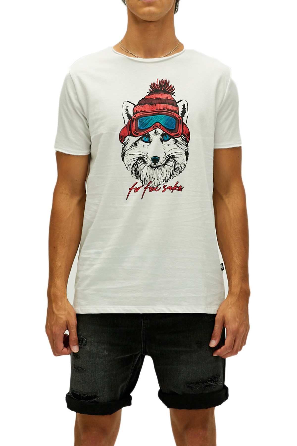 Bad Bear Snowfox Erkek Tişört 22.01.07.032 Beyaz