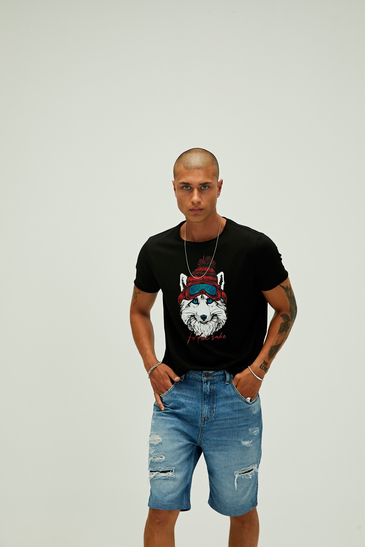 Bad Bear Snowfox Erkek Tişört 22.01.07.032 Siyah