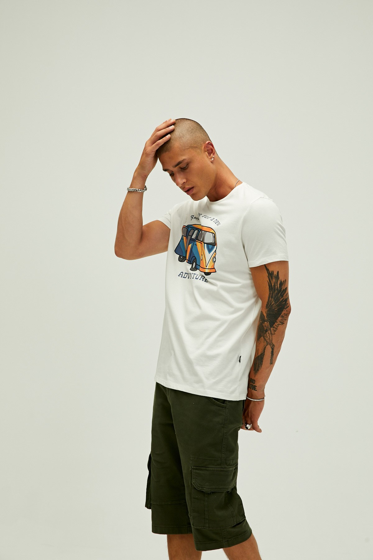 Bad Bear Adventure Erkek Tişört 22.01.07.040 Beyaz