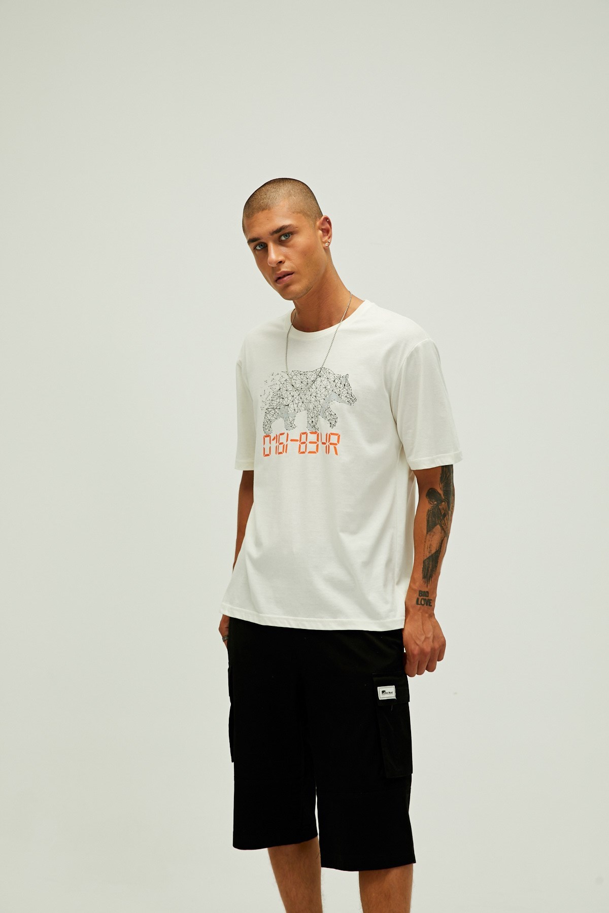 Bad Bear Digibear Erkek Tişört 22.01.07.050 Beyaz