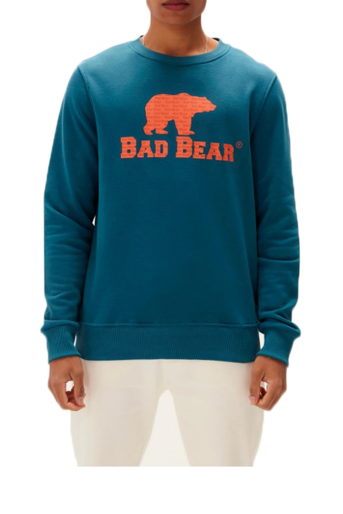Bad Bear Logo Erkek Sweatshirt 22.02.12.007 Mavi