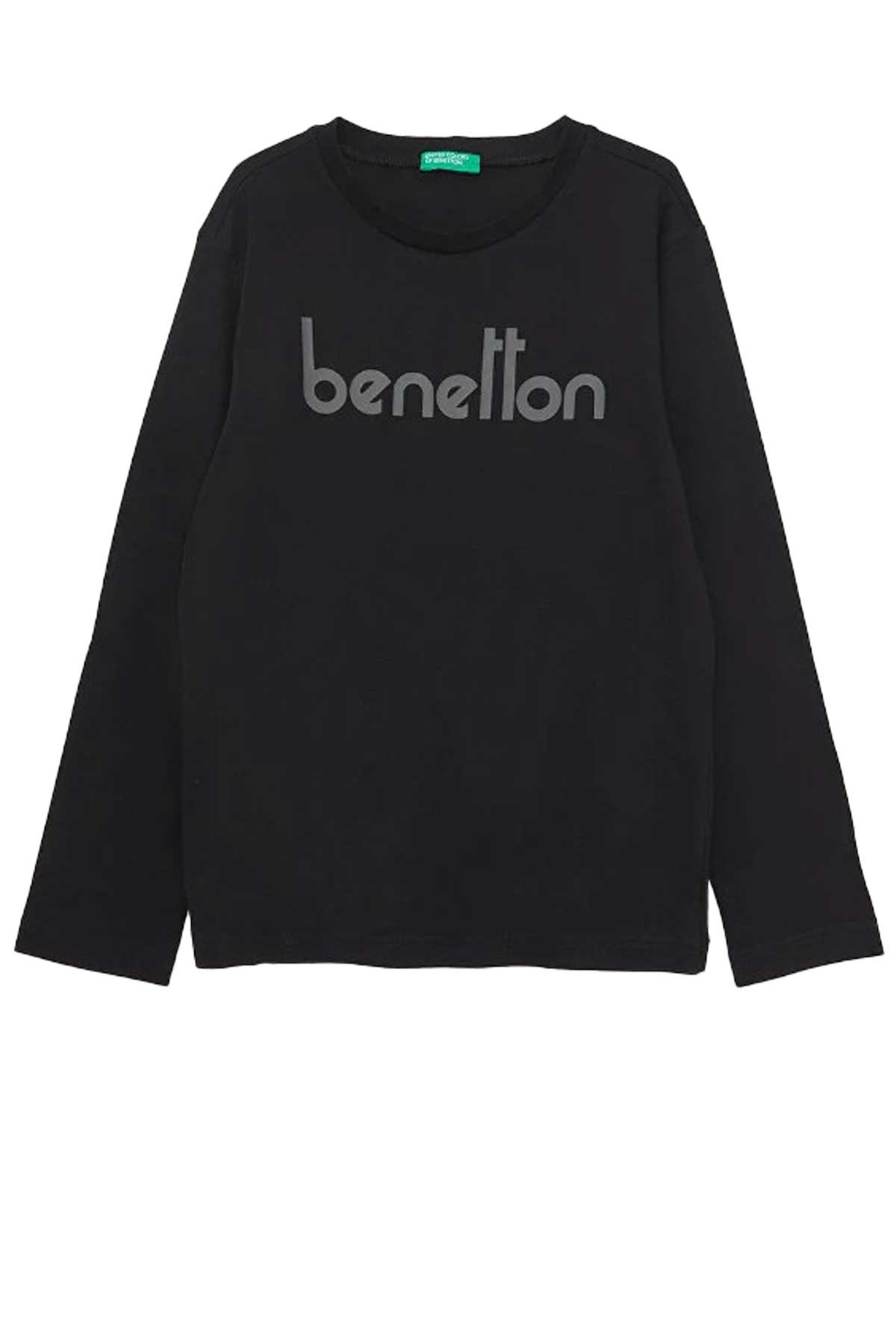 Benetton Çocuk Tişört 222A3096C10CJ Siyah