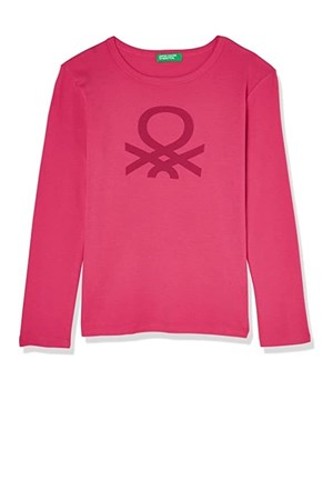 Benetton Çocuk Tişört 222A3I9WC10CI Pembe