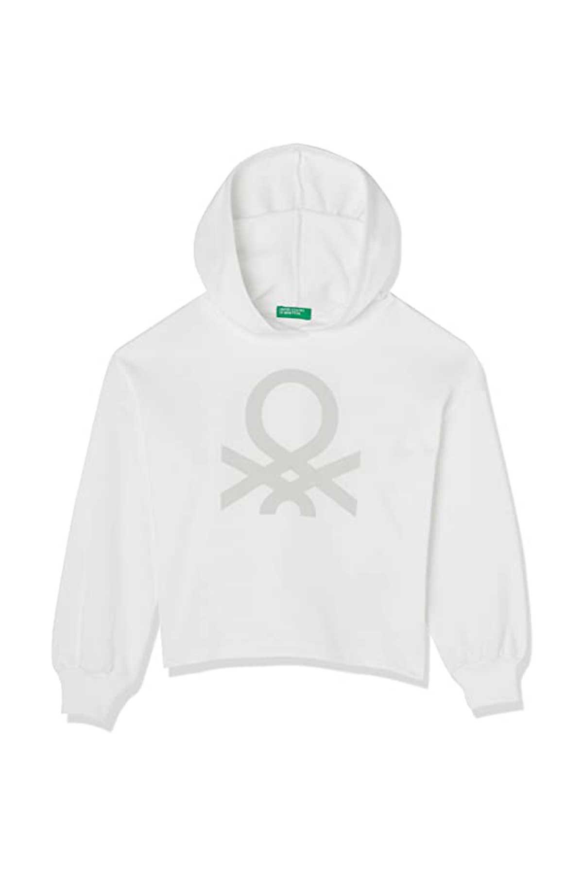 Benetton Çocuk Sweatshirt 222A3J68C202K Beyaz