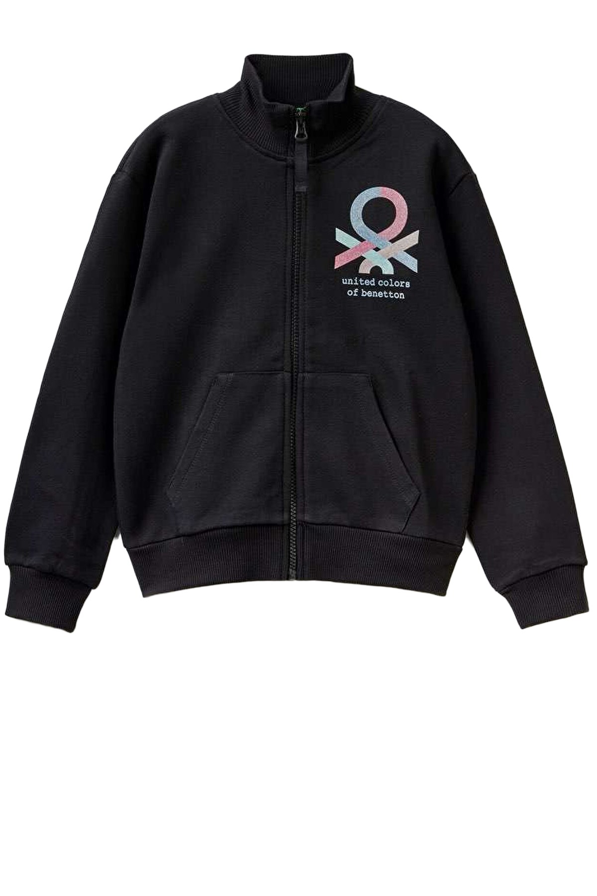 Benetton Çocuk Sweatshirt 222A3J68C500Q Siyah