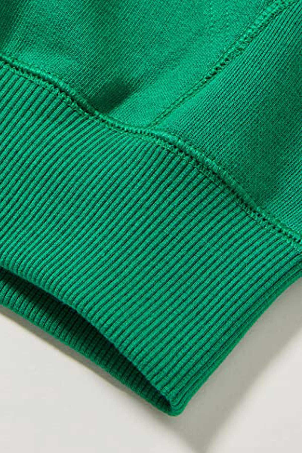 Benetton Çocuk Fermuarlı Sweatshirt 222A3J68C502D Yeşil