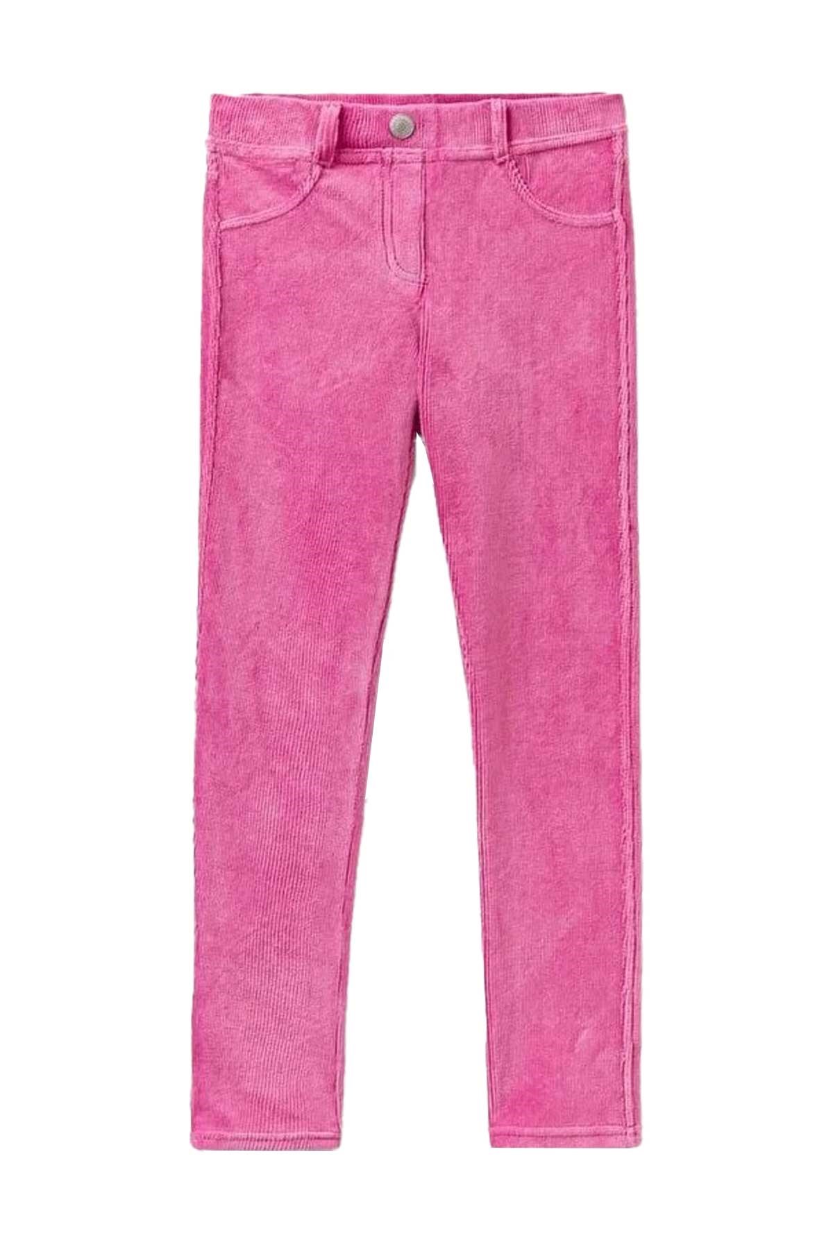 Benetton Çocuk Kadife Jegging 222A4DZBCE00R Pembe