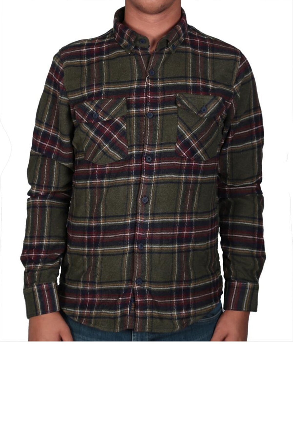 Cazador Flanel Erkek Gömlek CAZ 2034 Haki