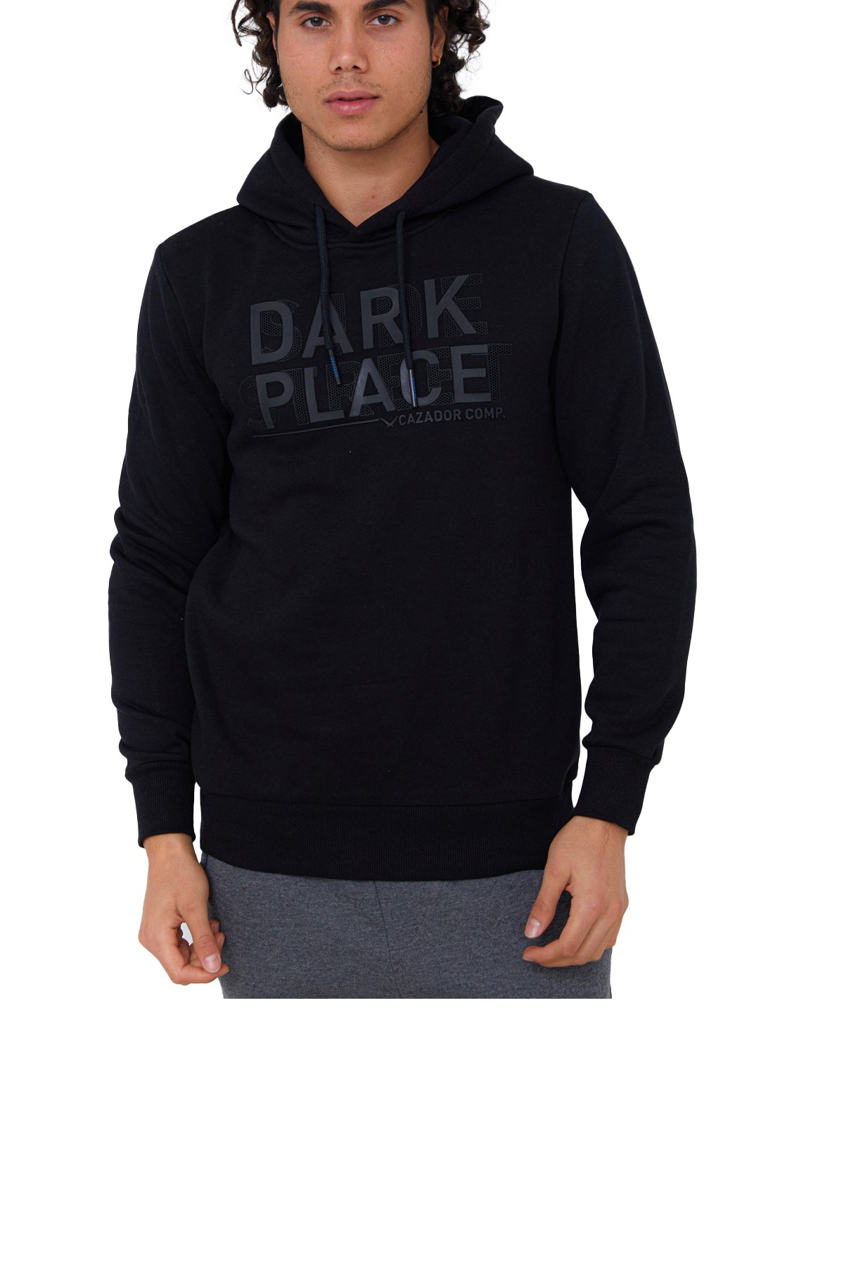 Cazador Kapüşonlu Erkek Sweatshirt CAZ 5004 Siyah