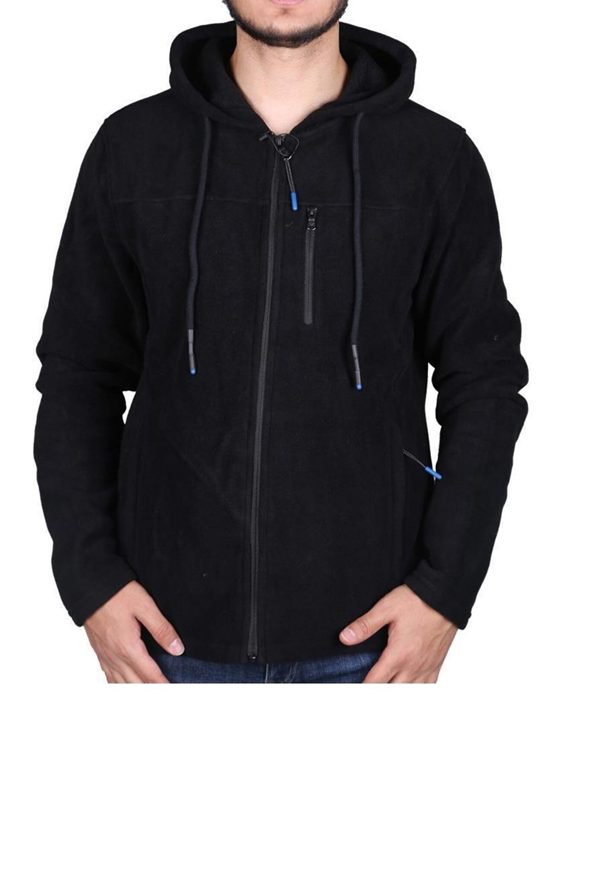 Cazador Polar Kapüşonlu Erkek Hırka CAZ 5007 Siyah