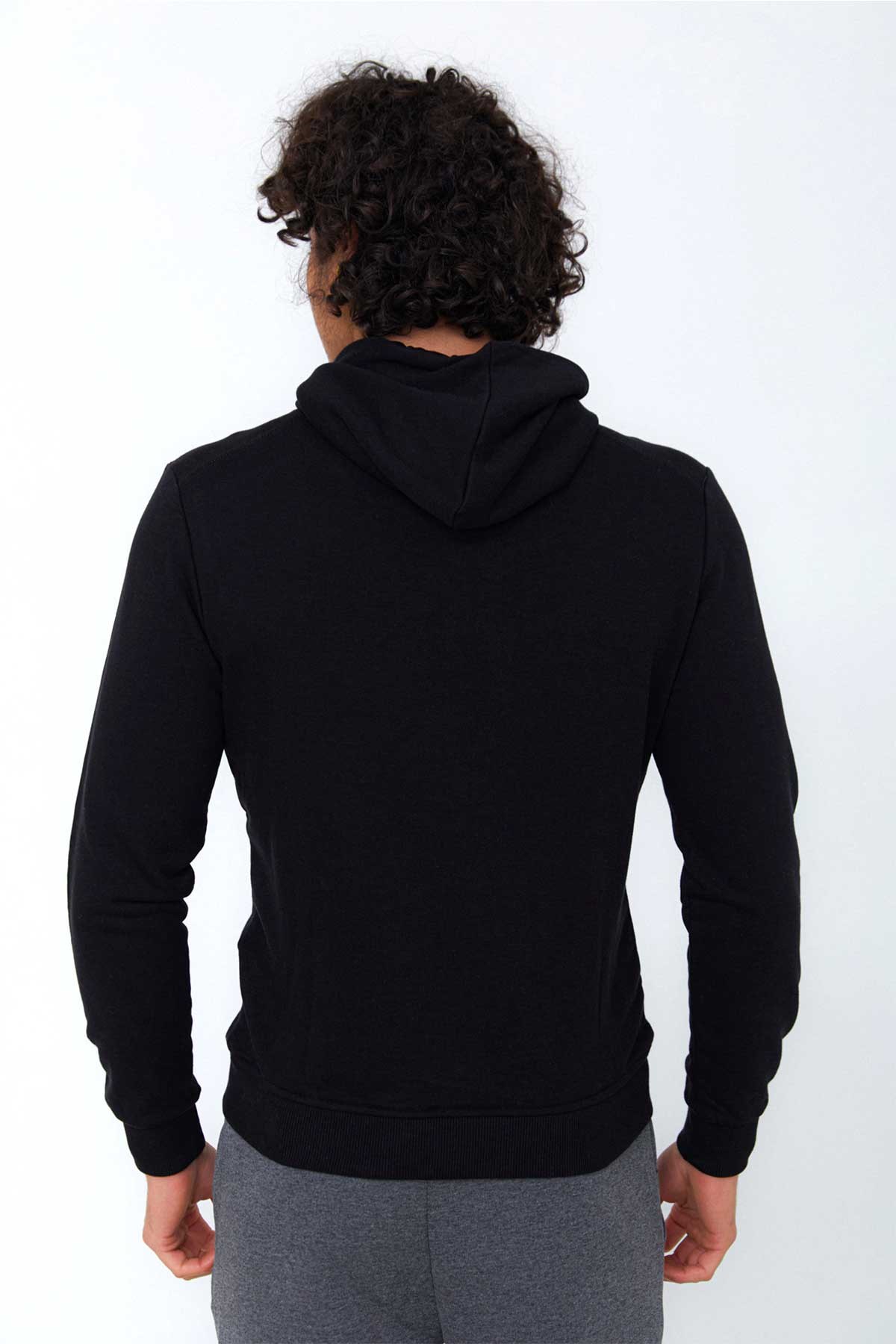 Cazador Kapüşonlu Erkek Sweatshirt CAZ 5058 Siyah