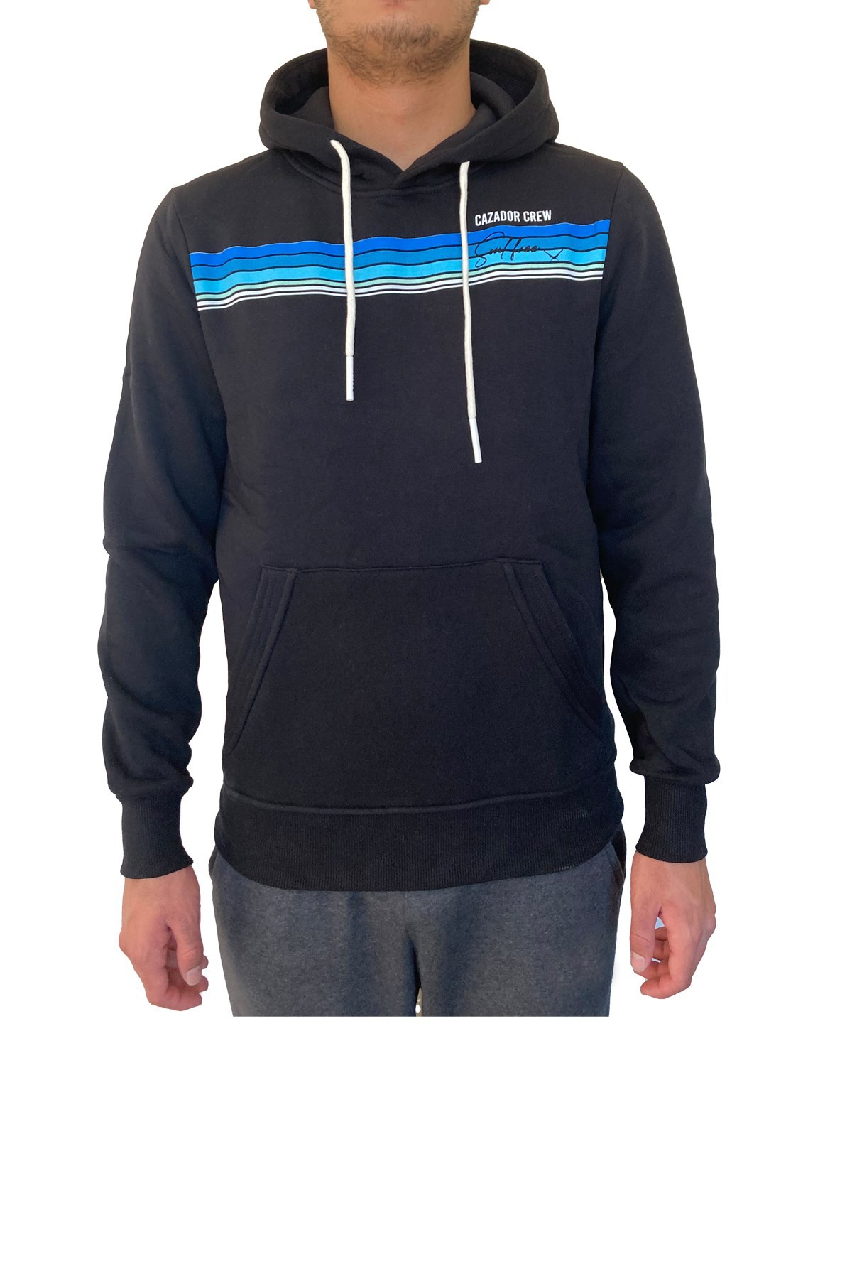 Cazador Kapüşonlu Erkek Sweatshirt CAZ 5062 Siyah