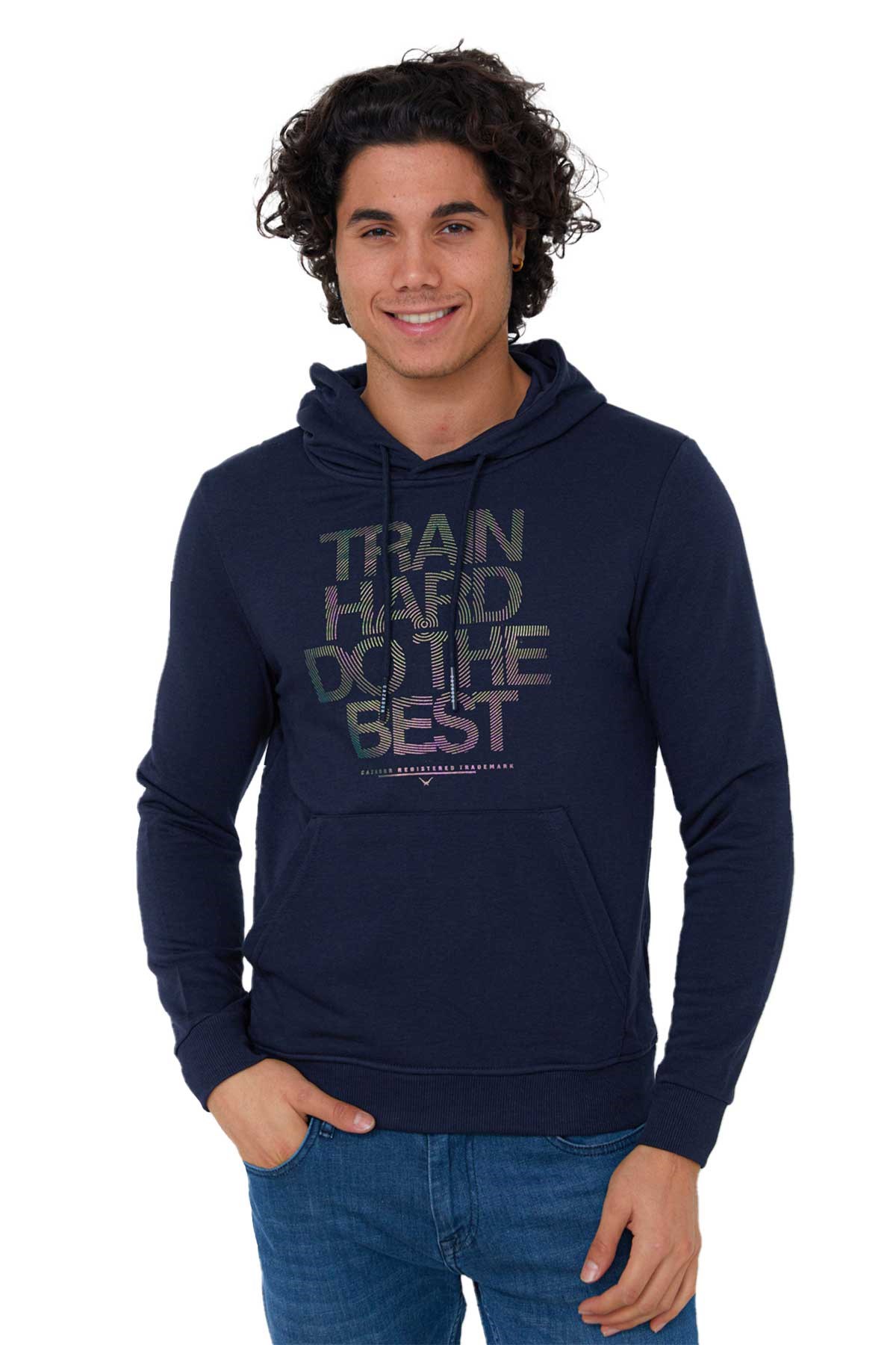 Cazador Kapüşonlu Erkek Sweatshirt CAZ 5069 Lacivert