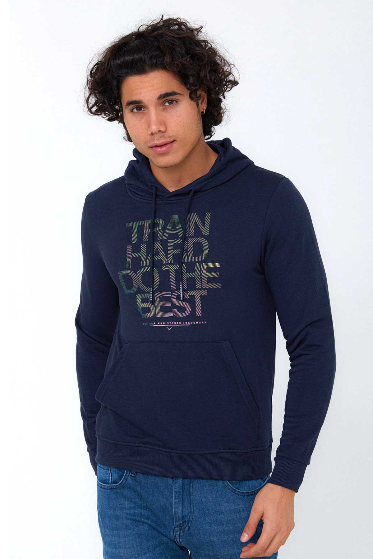Cazador Kapüşonlu Erkek Sweatshirt CAZ 5069 Lacivert